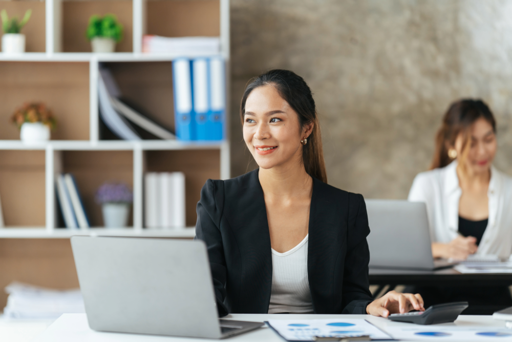 Two Asian Women Assistants
